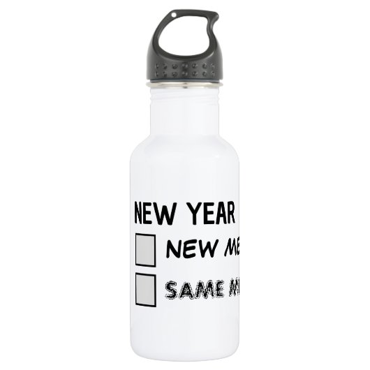 NIEUWJAAR Nieuwe Ik? Waterfles (Voorkant)