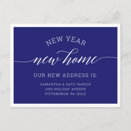 Nieuwjaar | Nieuwe mededeling over de verplaatsing Briefkaart (Voorkant)