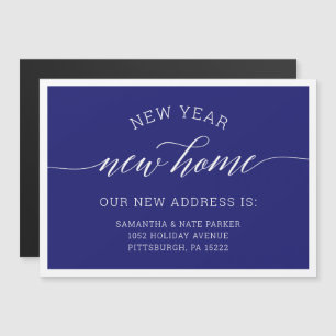 Nieuwjaar Nieuwe mededeling over de verplaatsing Magnetische Uitnodiging