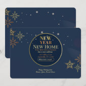 Nieuwjaar nieuwe mededeling over thuisbeweging aankondiging (Voorkant / Achterkant)