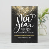 Nieuwjaar nieuwe mededeling over thuisbeweging kaart (Staand voorkant)