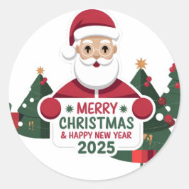Nieuwjaar, nieuwe stijl 2025: ronde Stickers