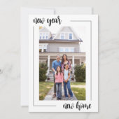 Nieuwjaar nieuwe thuiswijziging van adres aankondiging (Voorkant)