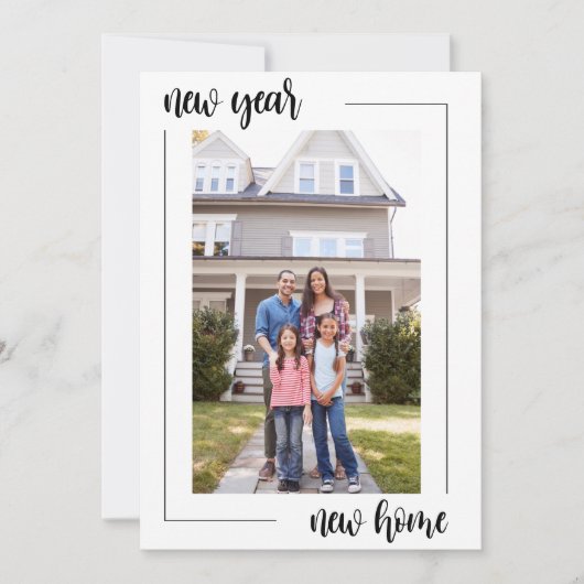 Nieuwjaar nieuwe thuiswijziging van adres aankondiging (Voorkant)