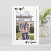 Nieuwjaar nieuwe thuiswijziging van adres aankondiging (Staand voorkant)