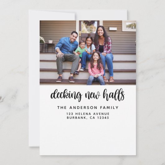 Nieuwjaar nieuwe thuiswijziging van adres aankondiging (Achterkant)