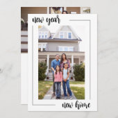 Nieuwjaar nieuwe thuiswijziging van adres aankondiging (Voorkant / Achterkant)