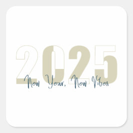 Nieuwjaar, nieuwe vibe vierkante sticker