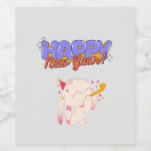 "Nieuwjaar, nieuwe vibes" Wijn Etiket (Enkel label)