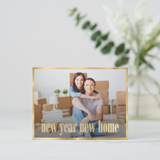 Nieuwjaar nieuwjaarsdag briefkaart (Staand voorkant)