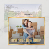 Nieuwjaar nieuwjaarsdag briefkaart (Voorkant / Achterkant)