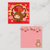 Nieuwjaar Notitiekaartje (Voorkant / Achterkant)