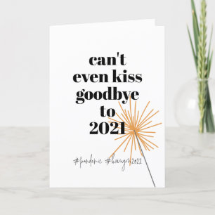 Nieuwjaar nr. Kisses 2021 Do-Over Funny Humor Feestdagen Kaart