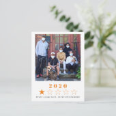 Nieuwjaar One-Star 2020 foto's Feestdagenkaart (Staand voorkant)