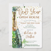 Nieuwjaar Open House Toast het Jaar Party Kaart (Voorkant)