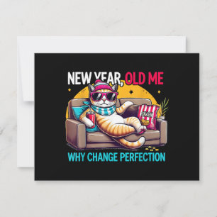 Nieuwjaar Oude Ik Waarom Veranderen Perfectie Grap Feestdagenkaart