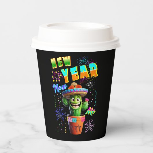 Nieuwjaar Papieren Bekers (Voorkant)