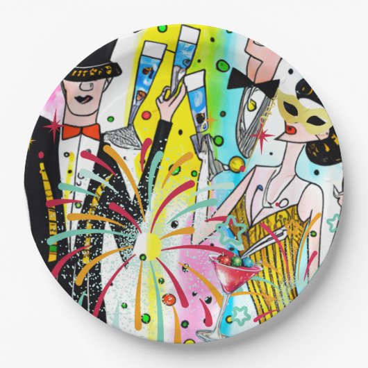 Nieuwjaar Papieren Bordje (Voorkant)