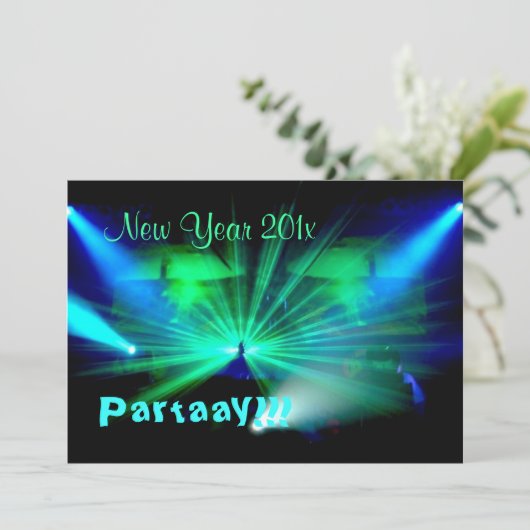Nieuwjaar partner!!! uitnodiging (Staand voorkant)