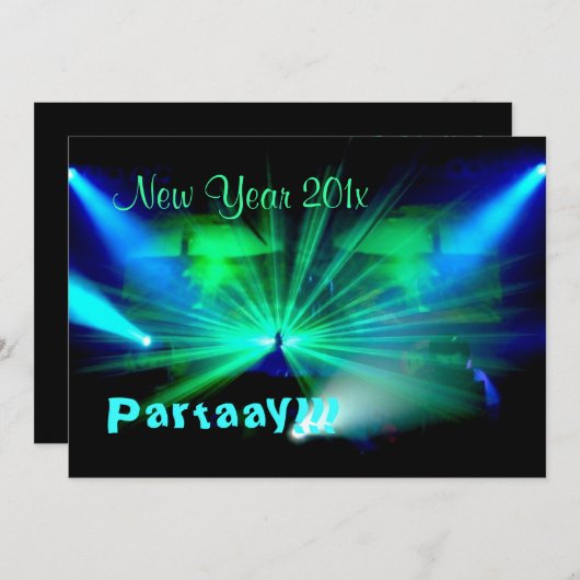 Nieuwjaar partner!!! uitnodiging (Voorkant / Achterkant)