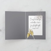 Nieuwjaar Party Sparklers Kaart (Binnen)