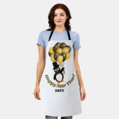 Nieuwjaar Penguin All-over print Schort (Gedragen)