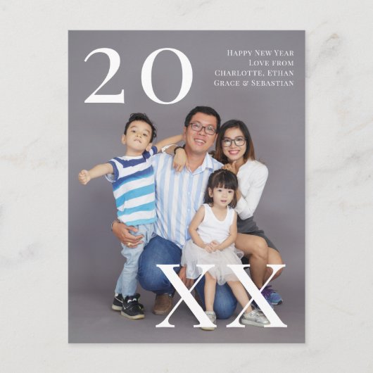 Nieuwjaar persoonlijke foto (briefkaart terug) briefkaart (Voorkant)