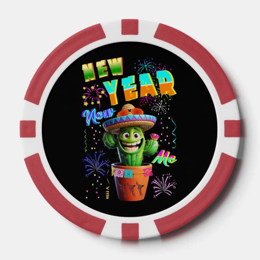 Nieuwjaar Poker Chips (Voorkant)
