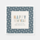 Nieuwjaar polka dot moderne grafiek servet (Voorkant)