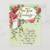  Nieuwjaar Post Kaart (Voorkant)