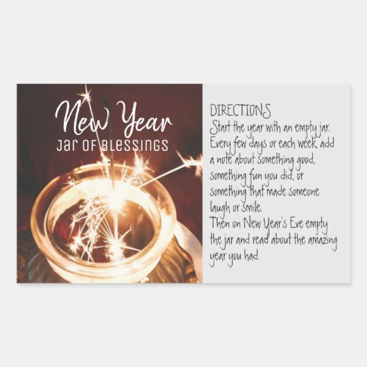 Nieuwjaar pot van verslaafden rechthoekige sticker (Voorkant)