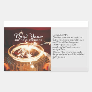Nieuwjaar pot van verslaafden rechthoekige sticker