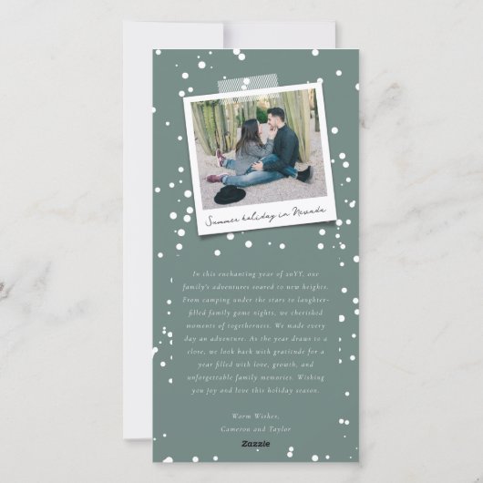 Nieuwjaar Proost Script Moderne vakantie fotokaart Feestdagenkaart (Achterkant)