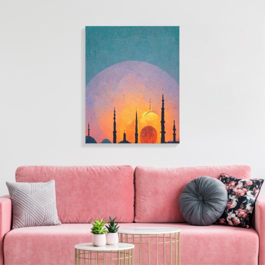 Nieuwjaar Ramadan Canvas Afdruk (Insitu (Woonkamer))