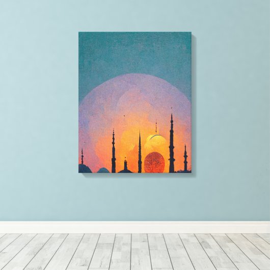 Nieuwjaar Ramadan Canvas Afdruk (Insitu (Houten vloer))