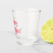 Nieuwjaar Red Script Shot Glas (Rechts)