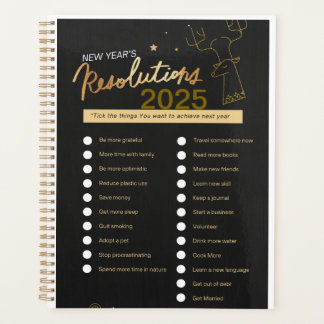Nieuwjaar Resolution Planner Spiral Notitieboek