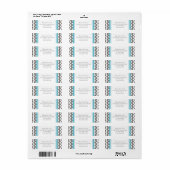 Nieuwjaar retour adreslabels grijs Chevron Etiket (Full Sheet)