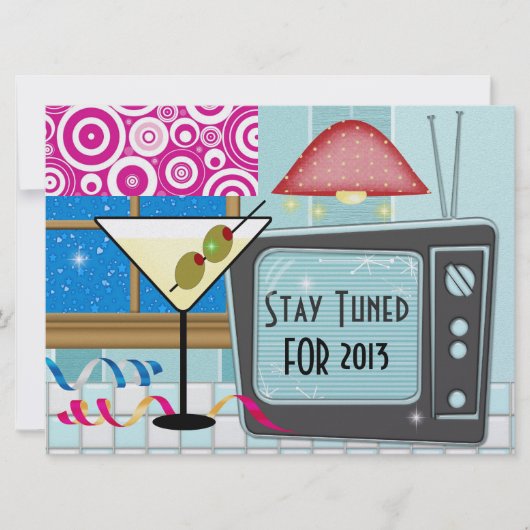 Nieuwjaar Retro Rockin' - SRF Kaart (Voorkant)