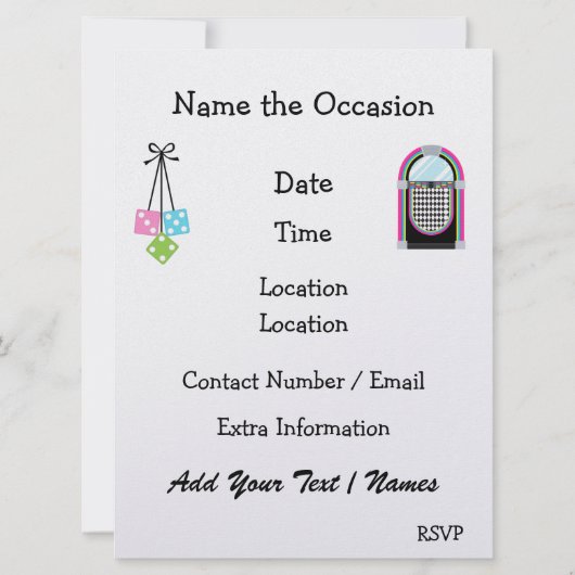 Nieuwjaar Retro Rockin' - SRF Kaart (Achterkant)