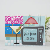 Nieuwjaar Retro Rockin' - SRF Kaart (Staand voorkant)