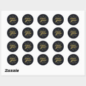 Nieuwjaar Ronde Sticker (Vel)