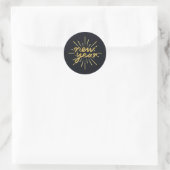 Nieuwjaar Ronde Sticker (Tas)