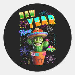Nieuwjaar Ronde Sticker