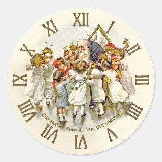 Nieuwjaar Ronde Sticker (Voorkant)