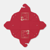 Nieuwjaar rood en gouden gelukkige Chinees met Bam Bedankdoosjes (Uitgevouwen)