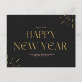 Nieuwjaar roze en Gold Happy Briefkaart (Voorkant)