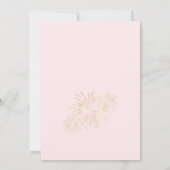 Nieuwjaar Roze Meisje Baby shower Invitation Kaart (Achterkant)