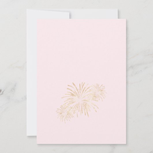 Nieuwjaar Roze Meisje Baby shower Invitation Kaart (Achterkant)