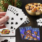 Nieuwjaar ruimteviering pokerkaarten (Insitu)
